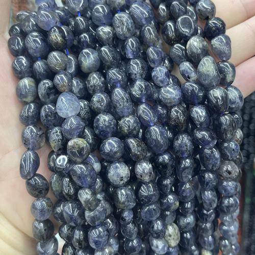 Perles de pierre gemme unique, Iolite, DIY, couleurs mélangées cm, Vendu par brin