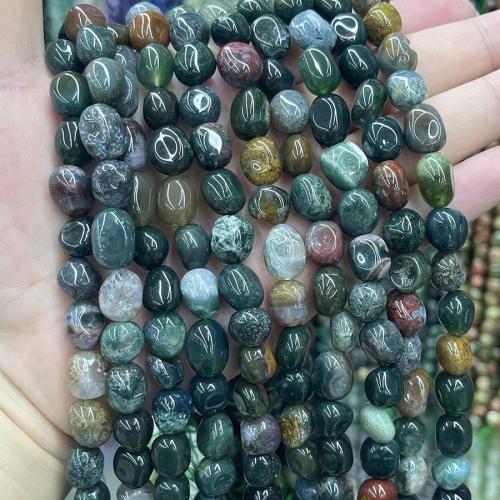 Perle agate indienne naturelle , DIY, couleurs mélangées cm, Vendu par brin