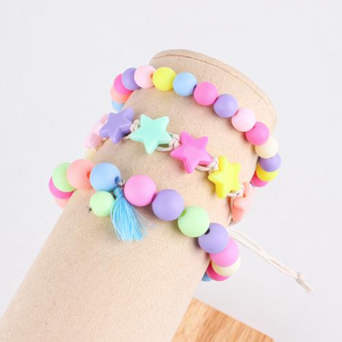 Acrylic Bracelets, with Wax Cord, gold color plated, fashion jewelry 