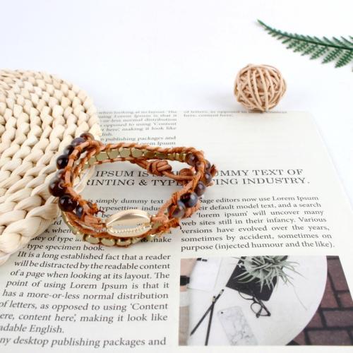 Mixed Material Bracelets, Zinc Alloy, with Porcelain & Copper Coated Plastic & Acrylic, gold color plated, fashion jewelry 