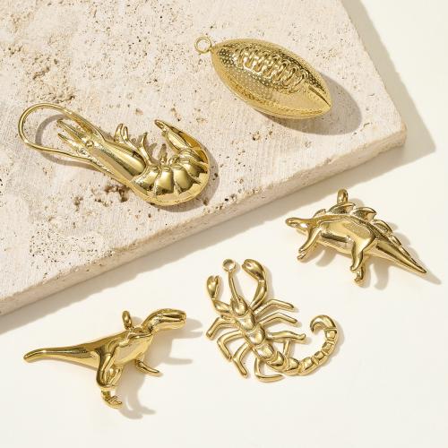 Stainless Steel Pendants, 304 Stainless Steel, gold color plated, DIY 