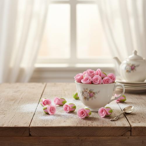 Flower Porcelain Beads, Rose, DIY Approx 1mm 