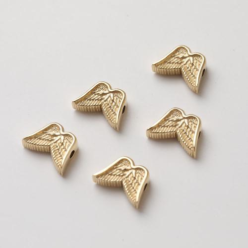 Stainless Steel Beads, 304 Stainless Steel, Wing Shape, plated, DIY & double-sided Approx 1.8mm 
