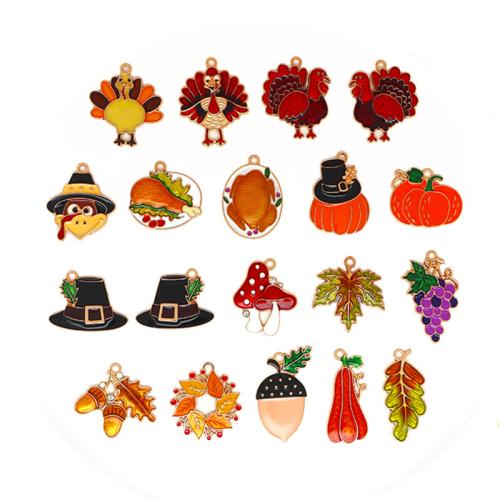 Colgantes de esmalte de la aleación del cinc, aleación de zinc, Bricolaje & diferentes estilos para la opción, dorado, 10PCs/Bolsa, Vendido por Bolsa