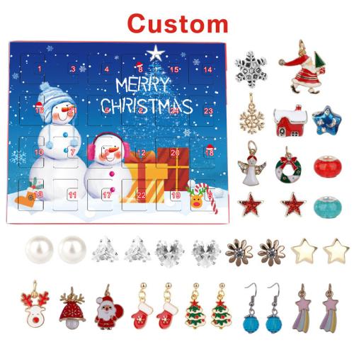 DIY Jewelry Finding Kit, Zinc Alloy, with Plastic Pearl, plated, Christmas Design & enamel 