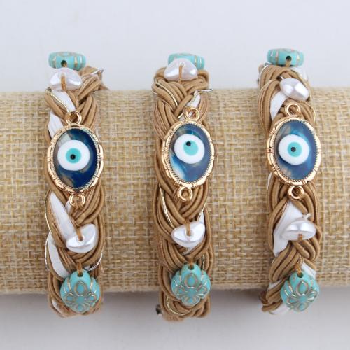 Mal pulsera ojo, metal, con resina, chapado en color dorado, Joyería, más colores para la opción, Vendido por UD