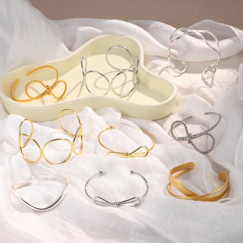 Ouverture Bracelets en cuivre, laiton, Placage, bijoux de mode, plus de couleurs à choisir, Vendu par PC