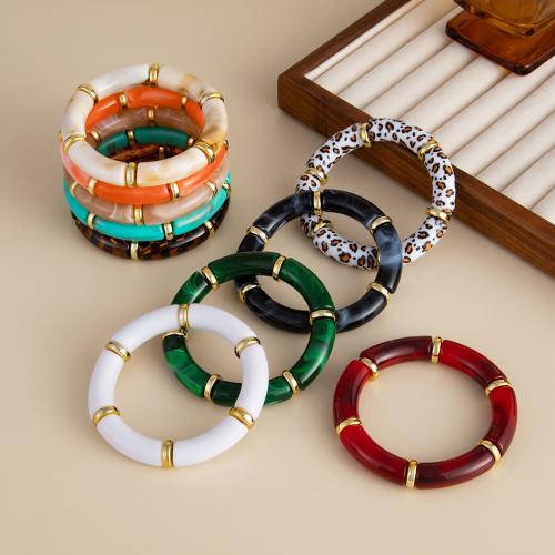 Zinc Alloy Resin Bracelets, with Resin & Copper Coated Plastic, plated, fashion jewelry 