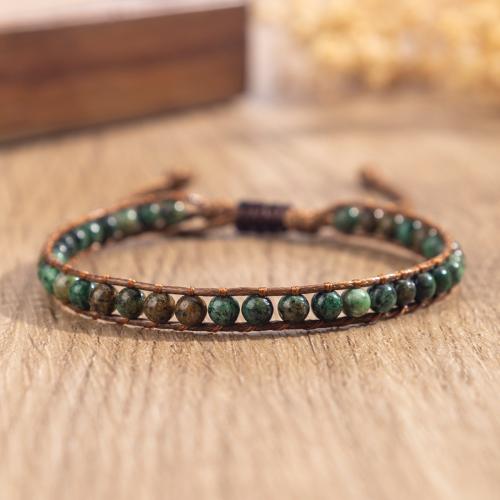 ゾイサイト ブレスレットのルビー, ゾイーサイト入りルビー, とともに ワックスコード, ハンドメイド, ファッションジュエリー & 女性用, 売り手 パソコン