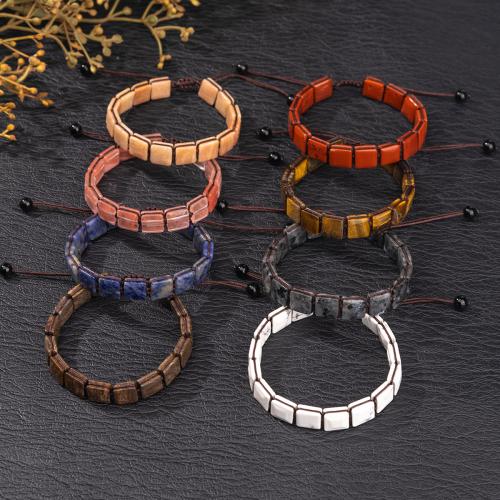 Bracelets en pierres précieuses, pierre gemme, avec cordon de polyester, fait à la main, bijoux de mode & différents matériaux pour le choix & unisexe .34-5.11 pouce, Vendu par PC