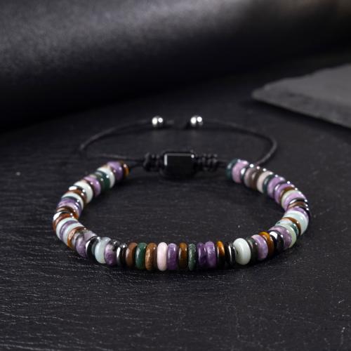 Bracelets en pierres précieuses, pierre gemme, avec corde en nylon, fait à la main, bijoux de mode & pour femme, Vendu par PC