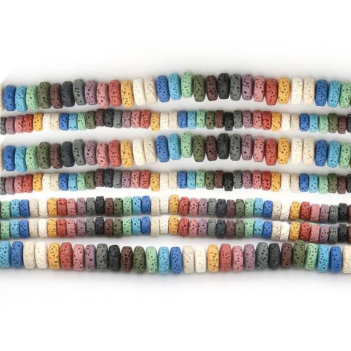 Multicolor Lava Beads, Rondelle, DIY cm [
