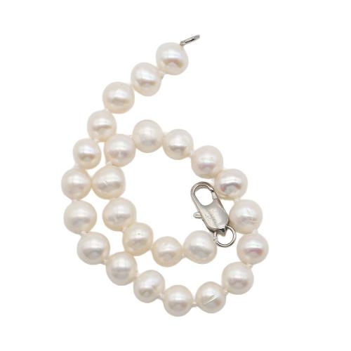 Bracelets de perles, perle d'eau douce cultivée, avec Acier inoxydable 304, Rond, bijoux de mode, blanc, 7-8mm, Vendu par PC[