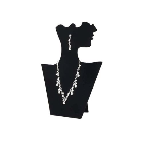 Affichage de bijoux Multi Purpose, velours, bijoux de mode, noire Vendu par PC