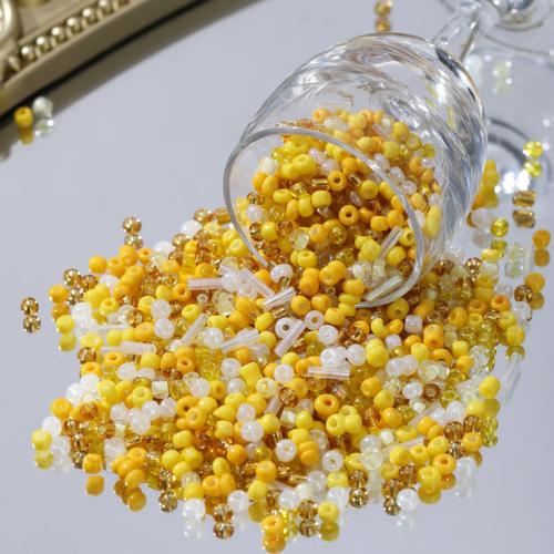 Abalorios de Vidrio Mezclados, con Seedbead, Bricolaje, más colores para la opción, 3-4mm, Vendido por Bolsa
