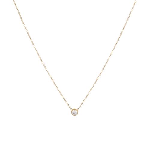 ステンレス鋼のジュエリーネックレス, 304ステンレススチール, メッキ, ファッションジュエリー & 女性用 & ライン石のある, 無色, 売り手 パソコン