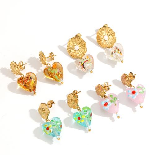 Boucle d'oreille goutte inox, Acier inoxydable 304, avec résine, Placage, bijoux de mode, plus de couleurs à choisir, Vendu par paire