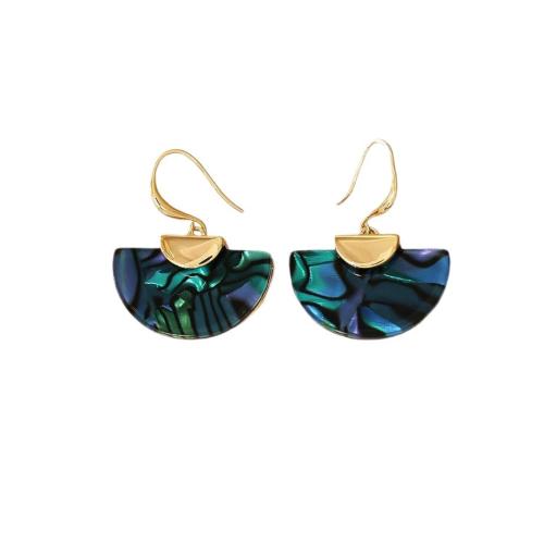 Resin Drop Earring, Brass, with Resin, real gold plated, fashion jewelry & for woman 