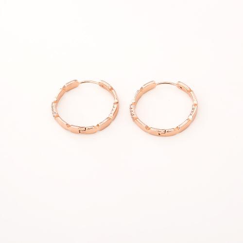 Befestiger Zirkonia Messing Ohrring, vergoldet, Modeschmuck & Micro pave Zirkonia & für Frau, verkauft von Paar