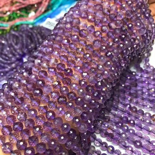 Perles en Quartz de fantôme, Purple-Phantom-Quartz, naturel & DIY, beads length 6-6.5MM Environ 35-40 cm, Vendu par brin