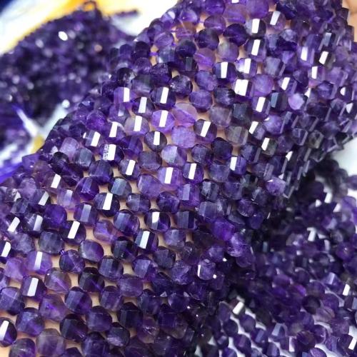 Natural Amethyst Beads, DIY & faceted & twist Approx 35-40 cm 