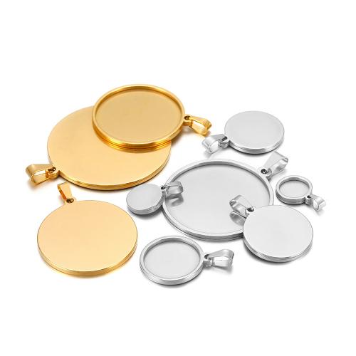 Stainless Steel Pendant Setting, 304 Stainless Steel, gold color plated, DIY 