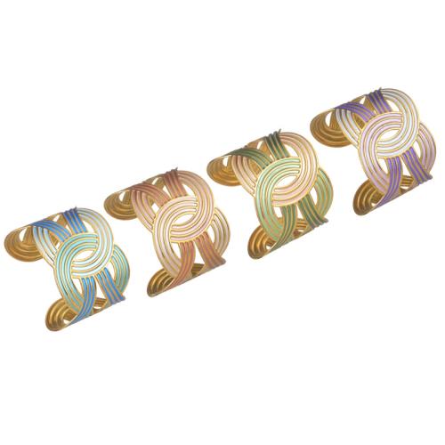 Bracelet en acier inoxydable, Acier inoxydable 304, Placage de couleur d'or, pour femme & émail & creux, plus de couleurs à choisir, Vendu par PC