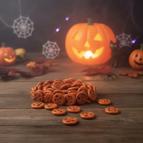 Perle Bijoux Halloween, turquoise synthétique, Citrouille, Halloween Design & DIY, couleurs mélangées cm, Vendu par brin