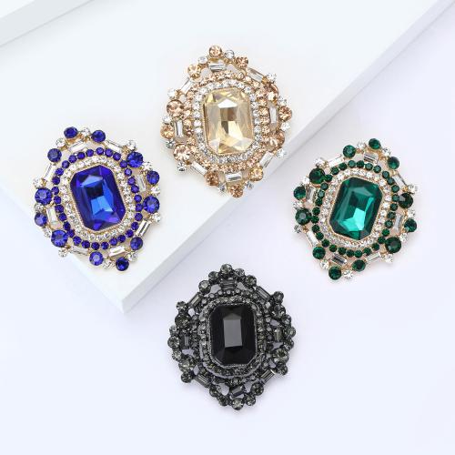 cristal Broche, avec alliage de zinc, Placage, bijoux de mode & avec strass, plus de couleurs à choisir, Vendu par PC