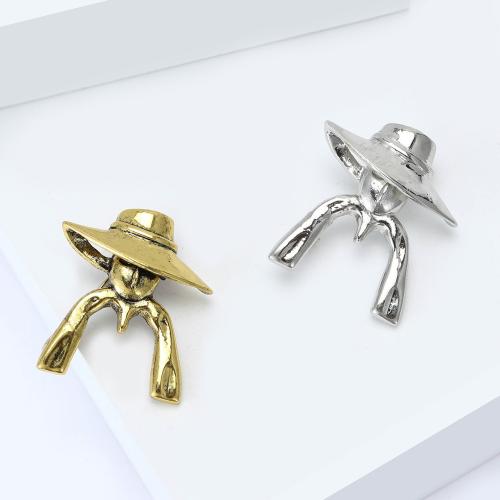 Zinc Alloy Jewelry Brooch, Bust, plated, fashion jewelry 
