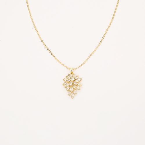 Micro cúbicos Circonia allanar sistemas de la joyería de cobre amarillo, metal, Hoja, diferentes estilos para la opción & micro arcilla de zirconia cúbica & para mujer, Vendido por UD