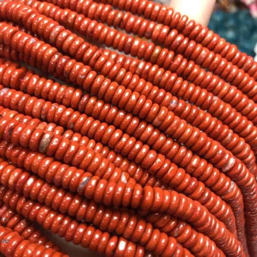 Jasper Stone Beads, Abacus, Natural & DIY & smooth, red Approx 35-40 cm 