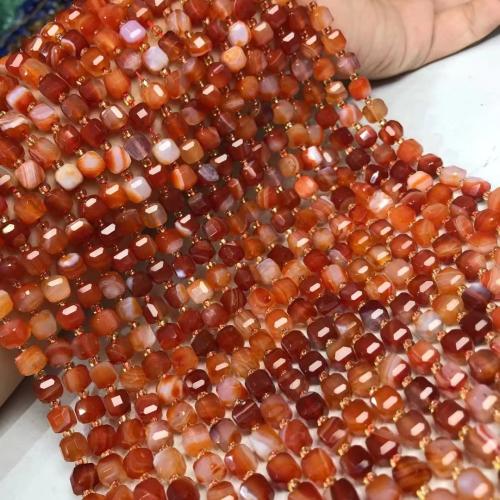 Natural Persian Gulf Agate, Square, DIY, red Approx 35-40 cm 