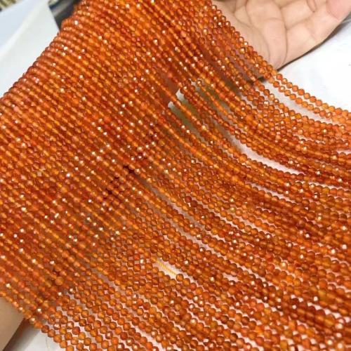 Achat Perlen, natürliche & DIY, orange, beads length 3-3.5mm, Länge:ca. 35-40 cm, verkauft von Strang