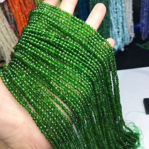 Diopside Beads, natural & DIY & faceted, green, 3.5mm Approx 35-40 cm 
