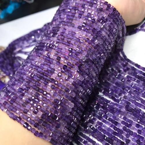 Perles de fluorite, La fluorite pourpre, cadre, naturel & DIY & facettes, beads length 3-3.5MM Environ 35-40 cm, Vendu par brin