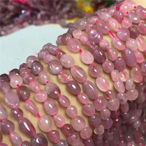 Perles en Quartz Rose naturel, Quartz rose de Madagascar, pepite, DIY & normes différentes pour le choix, violet Environ 35-40 cm, Vendu par brin