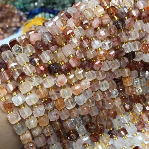 Perles de pierre gemme unique, Marbre rouge, cadre, naturel & DIY Environ 35-40 cm, Vendu par brin