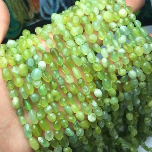 Perles de pierre gemme unique, Calcédoine verte, pepite, naturel & DIY, 8mm Environ 35-40 cm, Vendu par brin