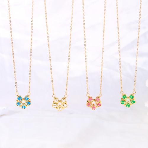 Handgemachte Messinghalskette, Messing, mit Glas & Eisen, plattiert, Modeschmuck & Emaille, keine, verkauft von PC