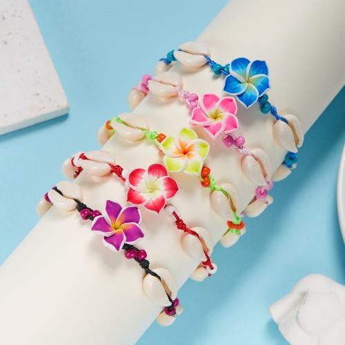 ポリマー粘土のブレスレット, ポリマークレイ, とともに シードビーズ & ワックスコード, ゴールドメッキ, ファッションジュエリー & エナメル, 無色, 売り手 パソコン