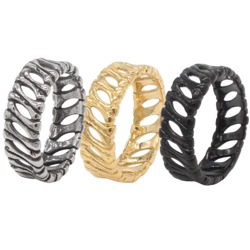 Bague en acier inoxydable, Acier inoxydable 304, Finition antique, normes différentes pour le choix & pour homme & creux, plus de couleurs à choisir, Vendu par PC