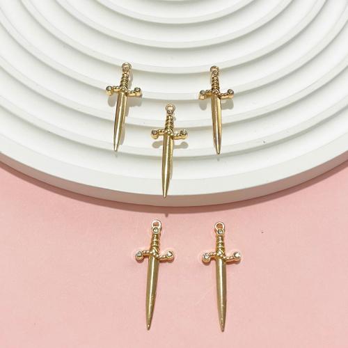 Zink Legierung Strass Anhänger, Zinklegierung, goldfarben plattiert, DIY & mit Strass, goldfarben, 100PCs/Tasche, verkauft von Tasche