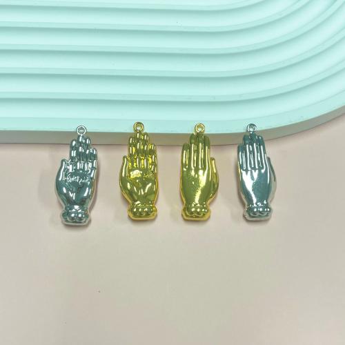 Zinc Alloy main pendentifs, alliage de zinc, Placage, DIY & avec strass, plus de couleurs à choisir Vendu par sac