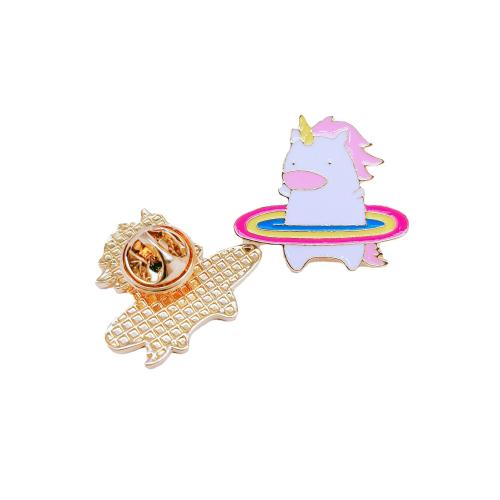 Colgantes de esmalte de la aleación del cinc, aleación de zinc, Unicornio, chapado, Joyería, color mixto, 100PCs/Bolsa, Vendido por Bolsa