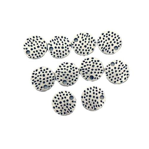 Bijoux pendentifs en Zinc alliage , alliage de zinc, Rond, Placage de couleur argentée, DIY Vendu par sac