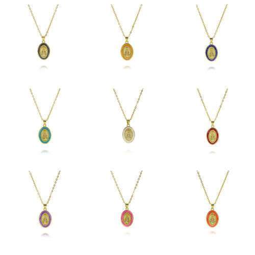 キュービックジルコンマイクロパヴェブラスネックレス, 銅, とともに 5cm エクステンダチェーン, 18Kゴールドメッキ, ファッションジュエリー & 女性用 & エナメル, 長さ:45 センチ, 売り手 パソコン