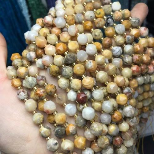 Perle naturelle Agate Crazy, agate folle, poli, DIY & facettes, 8mm Environ 35-40 cm, Vendu par brin