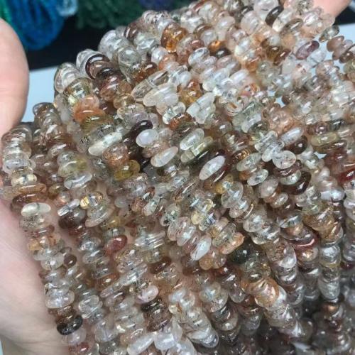 Flat Round Crystal Beads, Super Seven Crystal, polished, Natural & DIY, beads size 8-10mm Approx 35-40 cm 