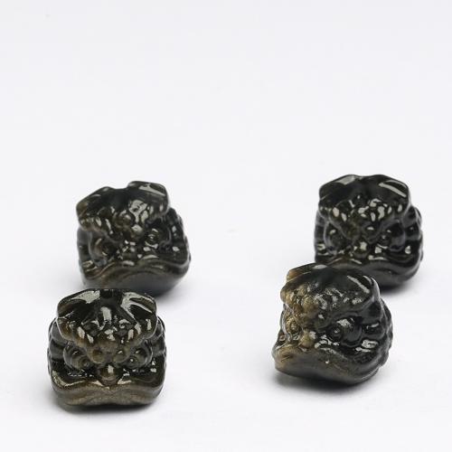 Perles de pierre gemme unique, or Obsidian, lion, Naturel & DIY, 14mm, Vendu par PC